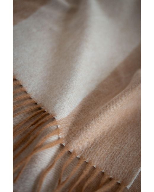 Johnstons Natural Chevron Cashmere Vicuña Scarf