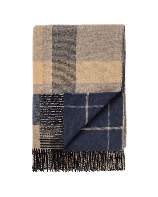Johnstons Blue Double Face Lambswool Throw