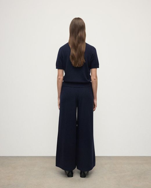 Johnstons Blue Dark Cashmere Trousers