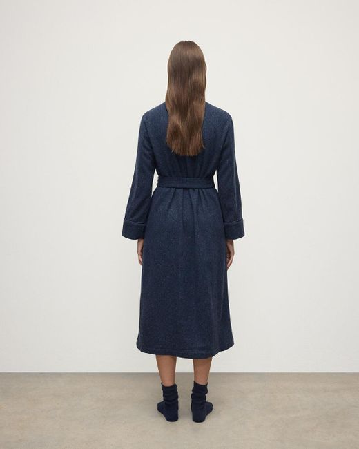 Johnstons Blue Donegal Cashmere Dressing Gown