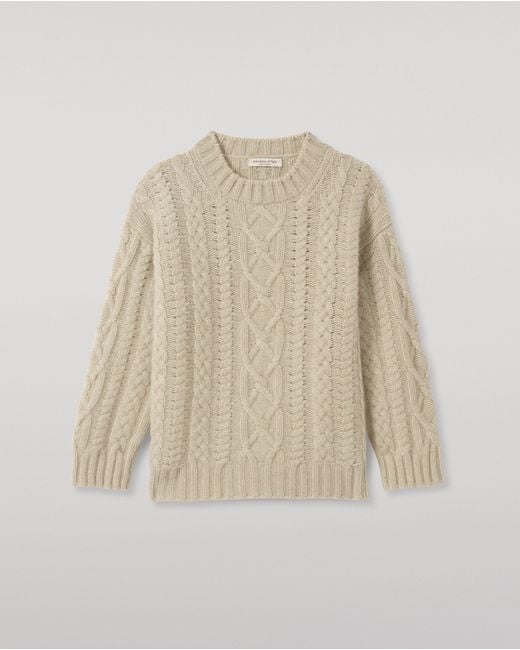 Johnstons Blue Mabel Aran Cable Jumper