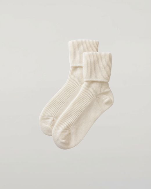 Johnstons White Cashmere Lounge Socks Gift Set