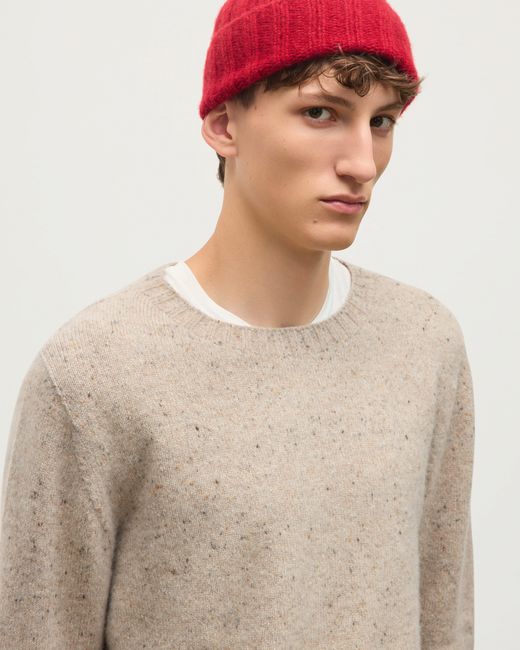 Johnstons Tiree Natural Donegal Cashmere Jumper for men