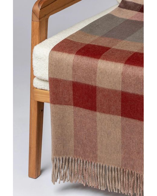 Johnstons Natural Check Reversible Cashmere Throw