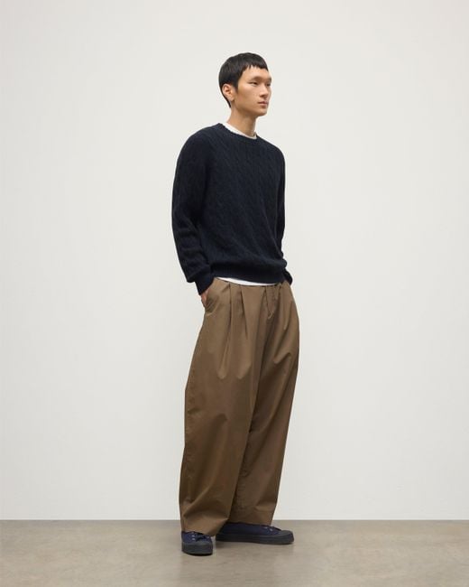 Johnstons Gray Calder Dark Cable Cashmere Jumper
