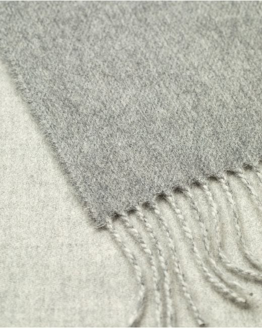 Johnstons Gray Contrast & Cashmere Stole