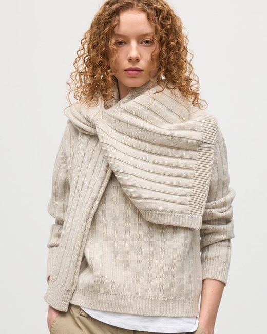 Johnstons Lecht Natural Cashmere Crew Jumper