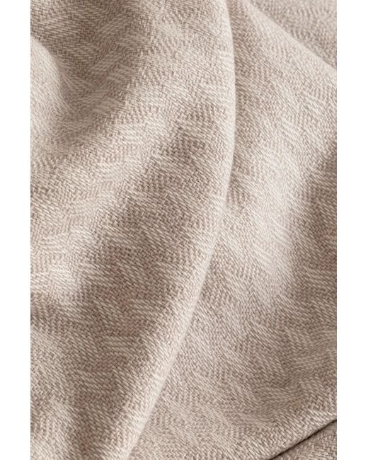 Johnstons Natural Trellis Weave Merino Bed Throw