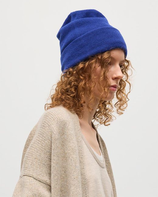 Johnstons Blue Braemar Cashmere Beanie