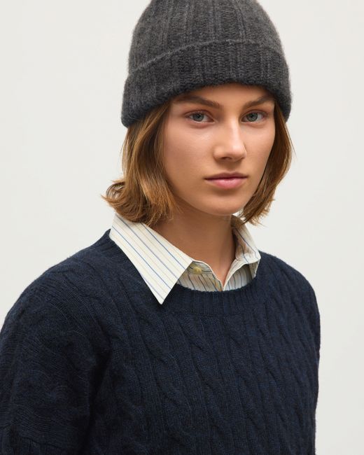 Johnstons Black Kylesku Dark Cashmere Jumper