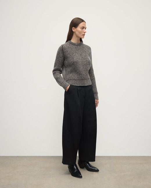 Johnstons Brown High Neck Donegal Cashmere Jumper