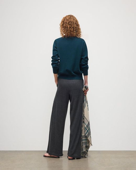 Johnstons Blue Ina Dark Merino Trousers