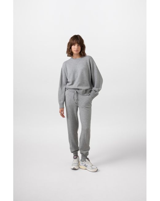 Johnstons Gray Cashmere Joggers