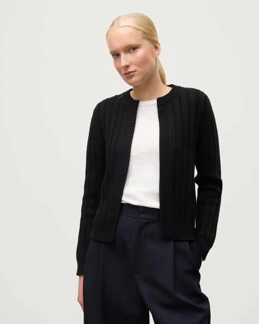 Johnstons Blue Lecht Cashmere Crew Cardigan