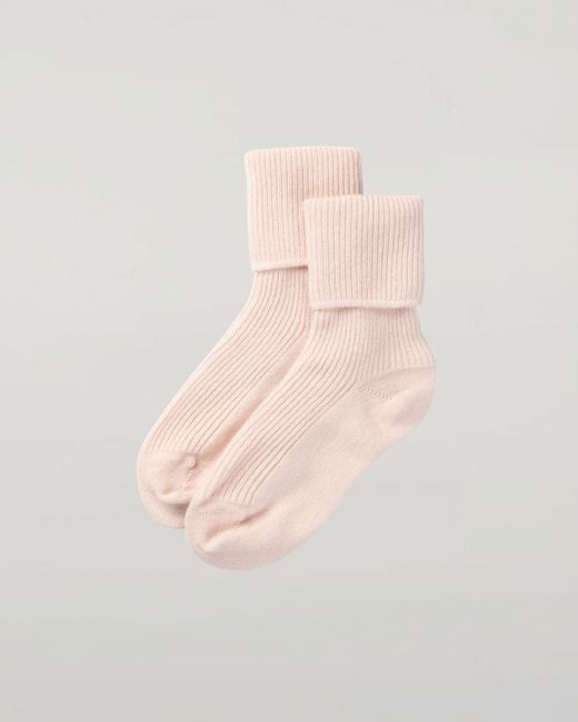 Johnstons White Cashmere Lounge Socks Gift Set