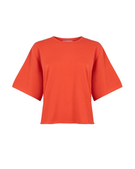 Johnstons Red Cashmere T-Shirt