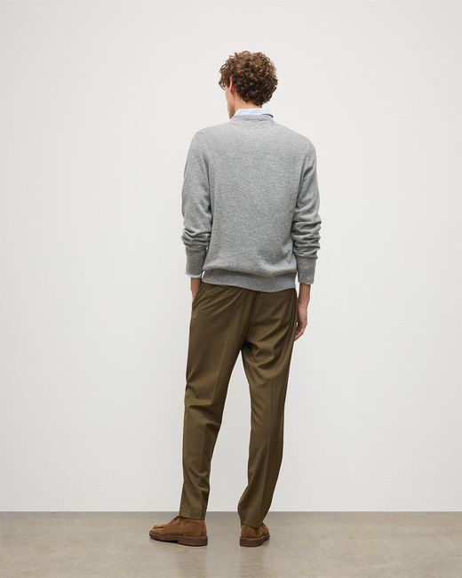 Johnstons Gray Rory Classic Cashmere V-Neck Jumper for men
