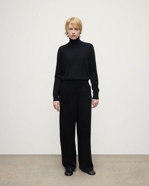 Johnstons Blue Wide Leg Cashmere Trousers