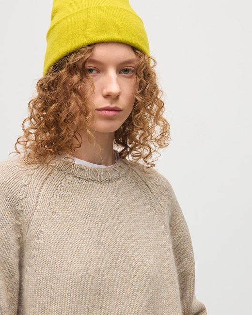 Johnstons White Bay Marl Cashmere & Cotton Jumper