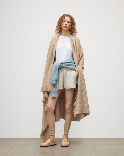 Johnstons Natural Yarrow Cashmere Throw