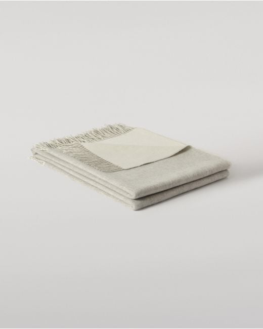 Johnstons Gray Reversible Light & Cashmere Throw