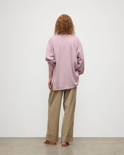 Johnstons Pink Munro Light Cashmere Shirt