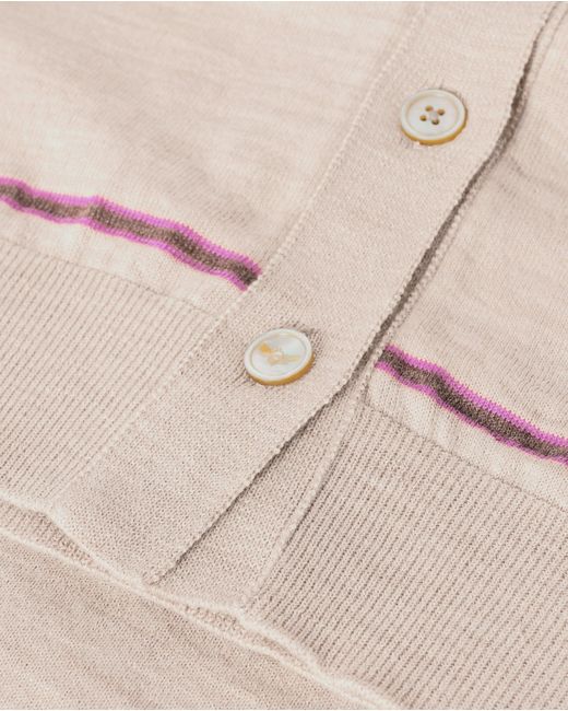Johnstons White Brae Merino Short Sleeve Cardigan