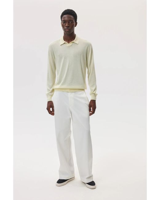 Johnstons Natural Superfine Cashmere Silk Poloshirt for men