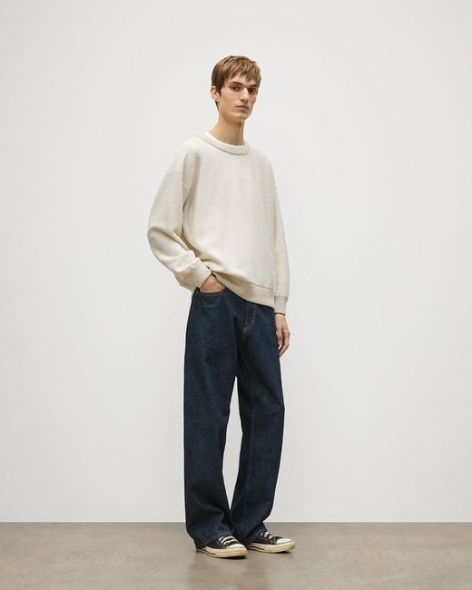 Johnstons White Liddell Cashmere Sweatshirt for men