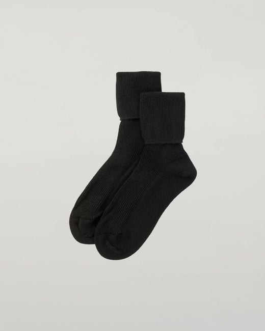 Johnstons Black Cashmere Socks