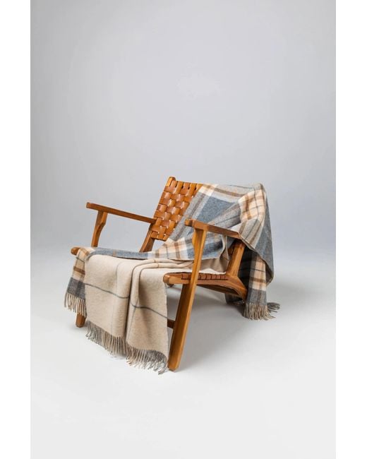 Johnstons Natural Double Face Lambswool Throw
