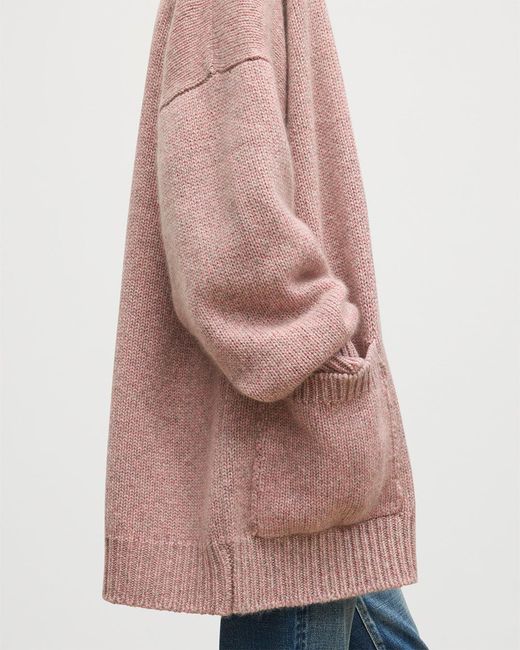 Johnstons Blue Bay Marl Cashmere & Cotton Cardigan