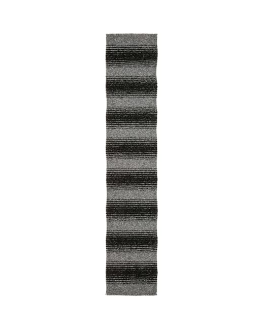 Johnstons Black Textural Ombré Charcoal Scarf