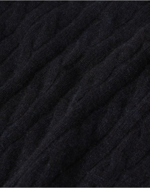 Johnstons Black Kylesku Dark Cashmere Jumper