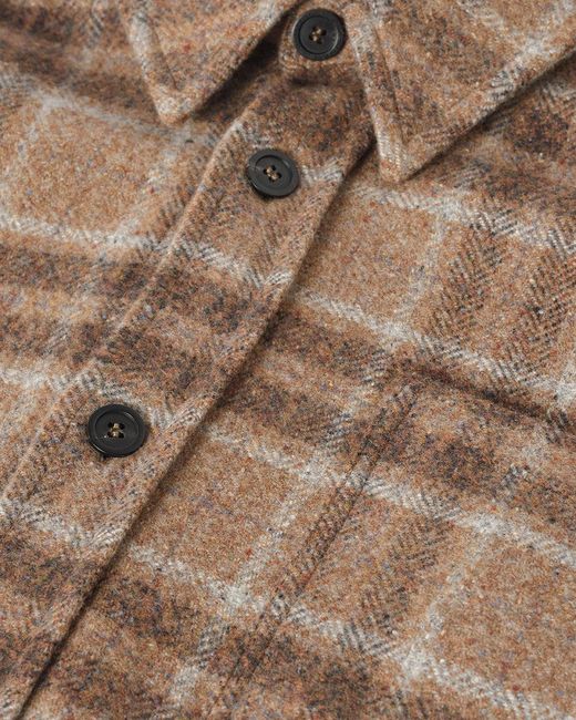 Johnstons White Cashmere Wool Blend Overshirt for men