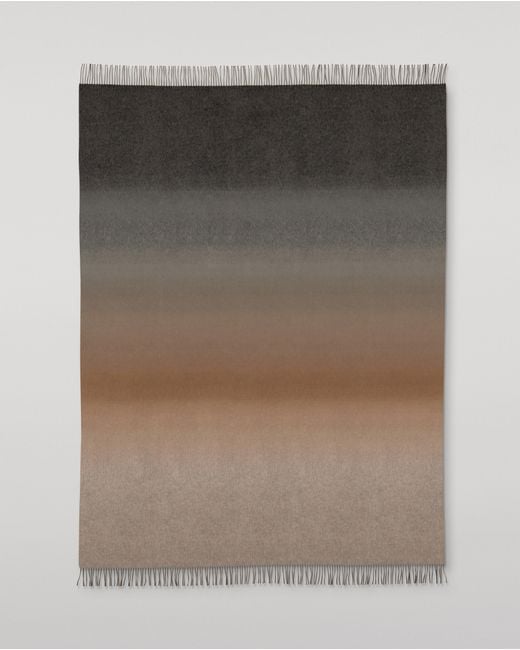 Johnstons Brown Umbra Ombre Cashmere Throw