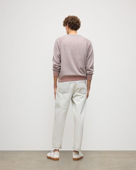 Johnstons White Beach Cashmere Sweatshirt for men