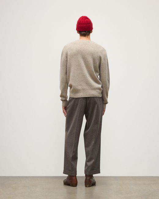 Johnstons Tiree Natural Donegal Cashmere Jumper for men