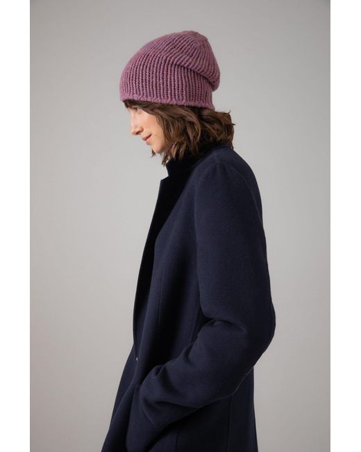 Johnstons Red Heather Luxe Chunky Cashmere Hat
