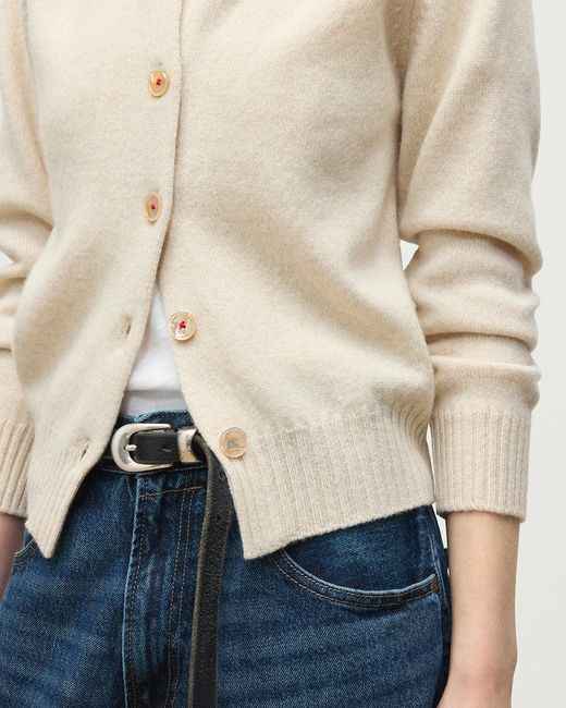 Johnstons Blue Blyth Lambswool Cardigan