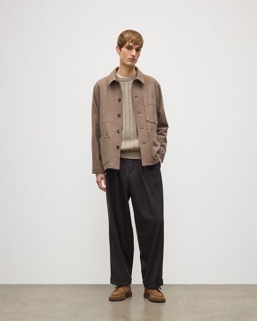 Johnstons White The Weavers Jacket for men