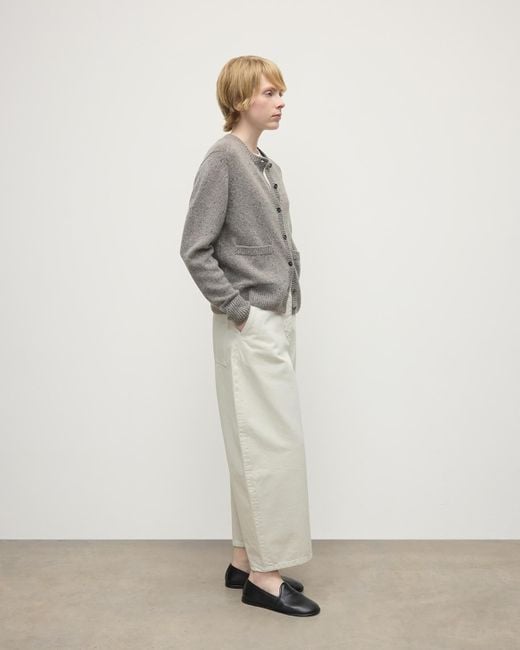 Johnstons White Donegal Cashmere Cardigan