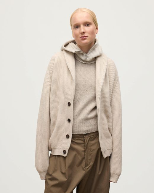 Johnstons White Nevis Cashmere Hood