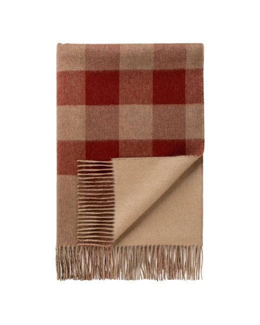 Johnstons Natural Check Reversible Cashmere Throw
