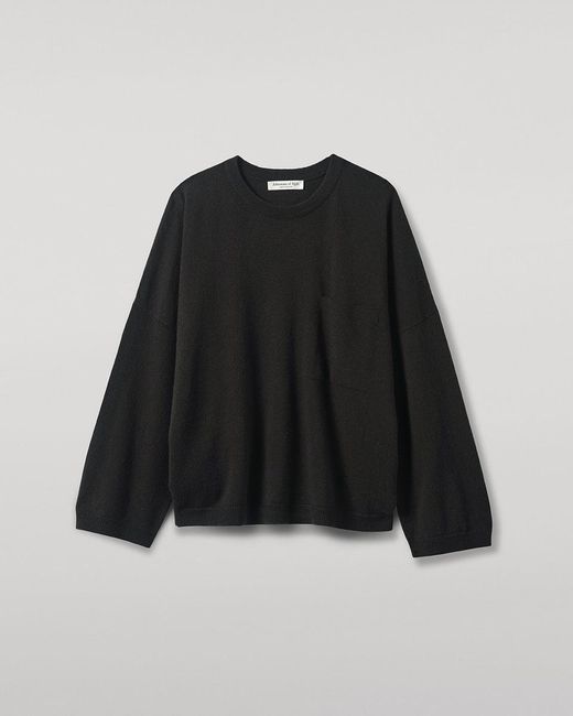 Johnstons Blue Gauzy Pocket Cashmere Jumper