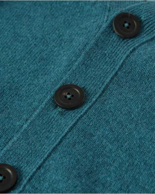 Johnstons Blue Redpath Cashmere Cardigan for men