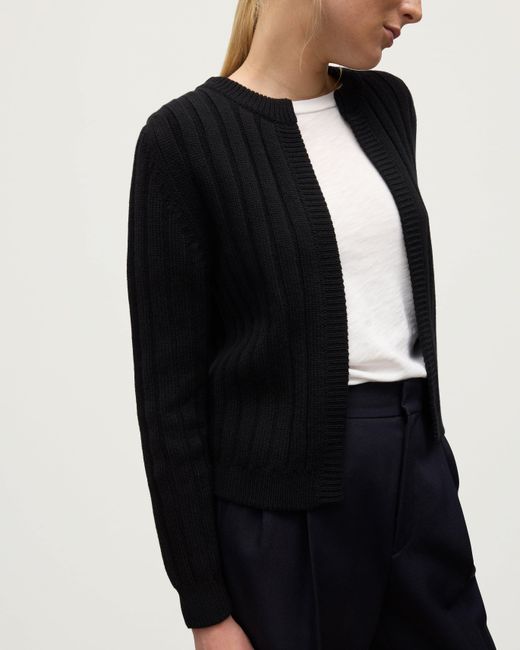 Johnstons Blue Lecht Cashmere Crew Cardigan