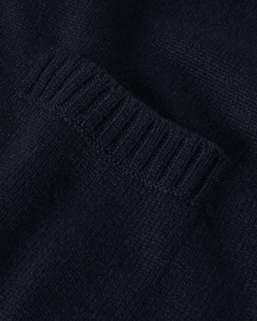 Johnstons Blue Relaxed Fit Dark Cashmere Cardigan