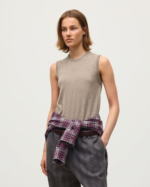 Johnstons Natural Iris Classic Light Cashmere Tank