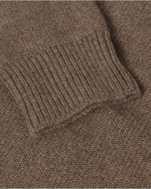 Johnstons Natural Maggie Reverse Stitch Roll Neck Cashmere Jumper